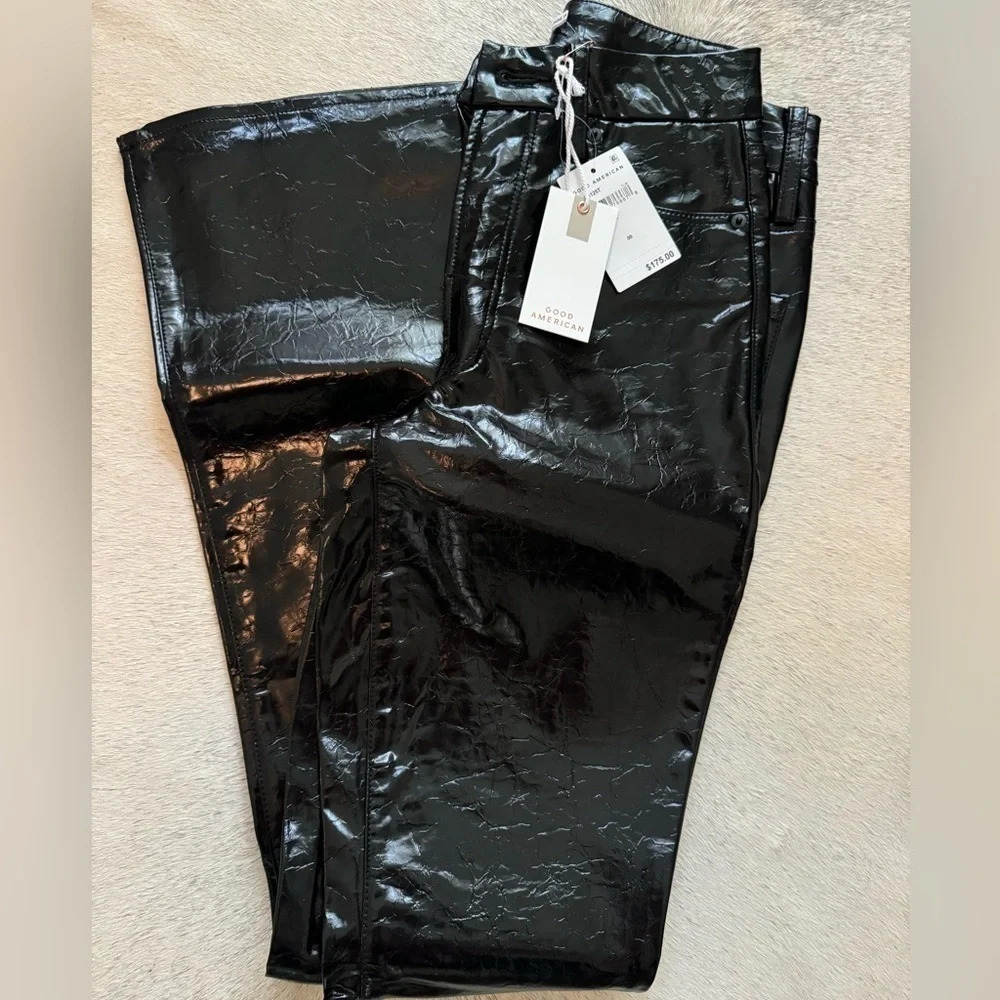 Good American Boot Cut Faux Leather Pant Size 00 - Picture 2 of 2